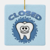 Dentist Kantoor Deurschakelaar Keramisch Ornament (Achterkant)