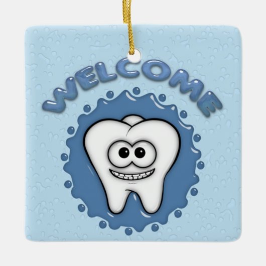 Dentist Kantoor Deurschakelaar Keramisch Ornament (Voorkant)