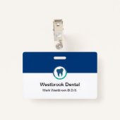 Dentist Kantoor Modern Personeelsnaambadges Badge (Achterkant met clip)