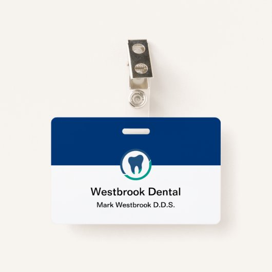Dentist Kantoor Modern Personeelsnaambadges Badge (Voorkant met clip)