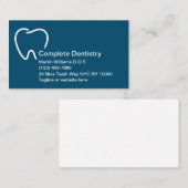 Dentist Kantoor Modern Tooth Symbol Visitekaartje (Voorkant / Achterkant)