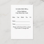 Dentist Kantoor Moderne benoemingskaarten Afsprakenkaartje (Achterkant)