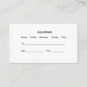 Dentist Kantoor Multi Location Appointment Afsprakenkaartje (Achterkant)