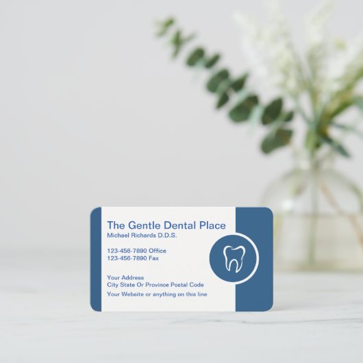 Dentist Kantoor Nieuwe Visitekaartjes Aanbevelingskaartje (Staand voorkant)