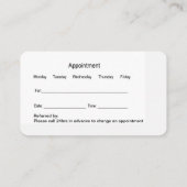 Dentist Kantoor Nieuwe Visitekaartjes Aanbevelingskaartje (Achterkant)