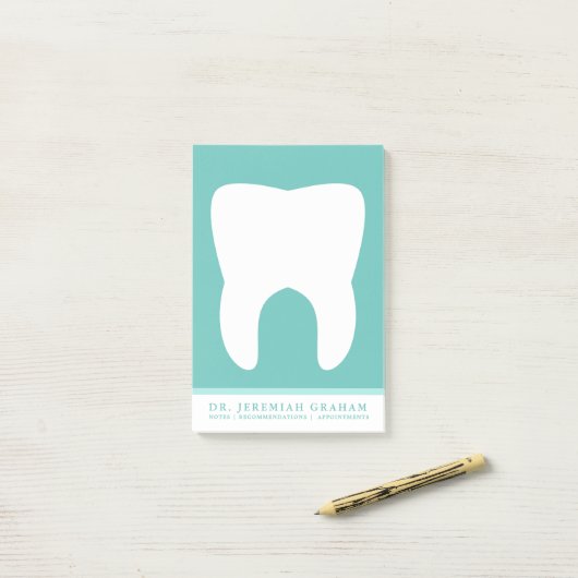 Dentist Kantoor Personal | Professioneel Blauwgroe Post-it® Notes (Op bureau)