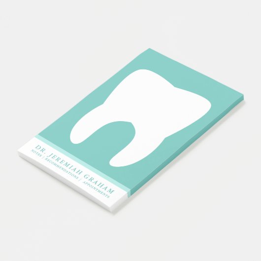 Dentist Kantoor Personal | Professioneel Blauwgroe Post-it® Notes (Schuin)