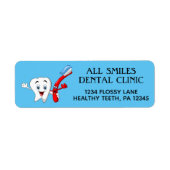 Dentist Kantoor Return Address Labels (Voorkant)