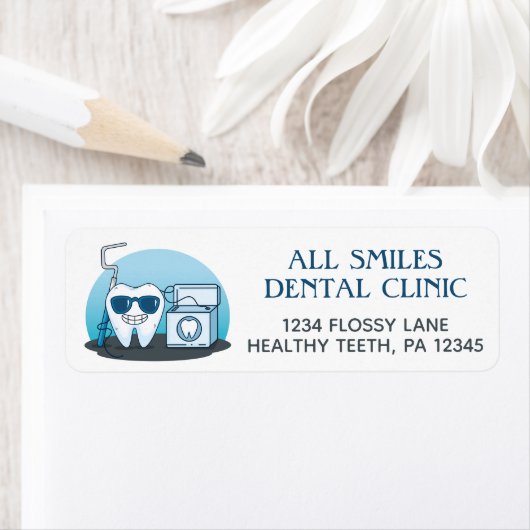 Dentist Kantoor Return Address Labels (Insitu)