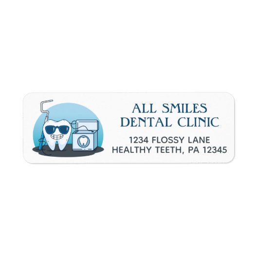 Dentist Kantoor Return Address Labels (Voorkant)
