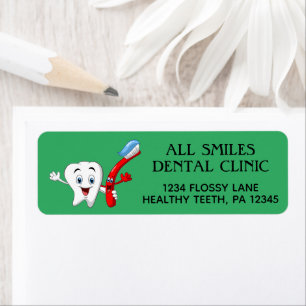 Dentist Kantoor Return Address Labels