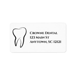 Dentist Kantoor Return Address Labels op maat
