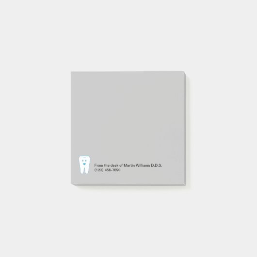 Dentist Kantoor Sticky Notitieblokken Tooth Symboo Post-it® Notes (Voorkant)