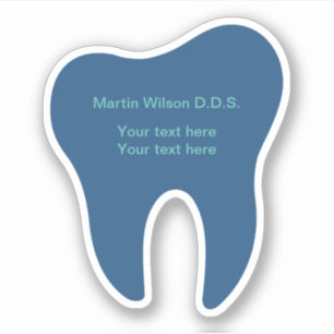 Dentist Kantoor Tandvorm Sticker