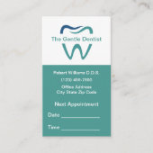 Dentist Kantoor Tooth AppointVisitekaartjes Visitekaartje (Voorkant)