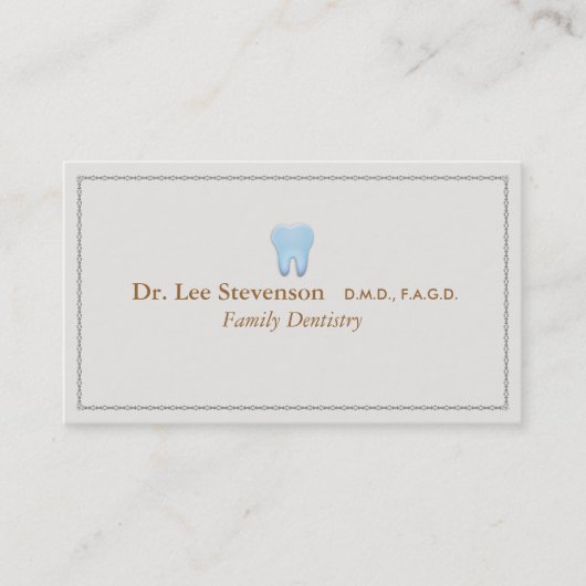 Dentist Kantoor Tooth Logo Benoeming Afsprakenkaartje (Voorkant)