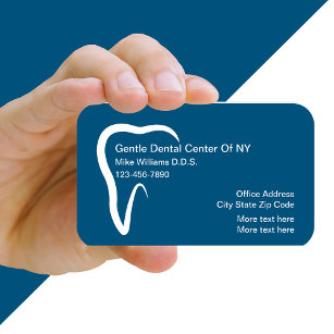 Dentist Kantoor Tooth Symbool Business Card-sjablo Visitekaartje