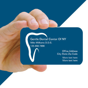 Dentist Kantoor Tooth Symbool Business Card-sjablo Visitekaartje