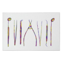 Dentist-kast waterverf wandgereedschap