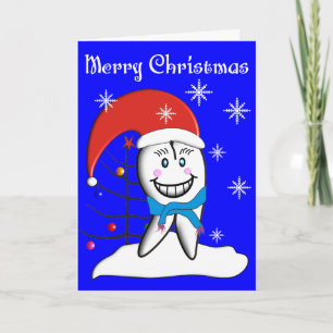 Dentist-kerstkaartenmet tand-decoraties feestdagen kaart