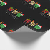 Dentist Kerstmis Funny Leopard Pset Tooth Dental Cadeaupapier (Hoek)