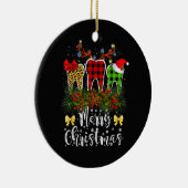 Dentist Kerstmis Funny Leopard Pset Tooths Denta Keramisch Ornament (Rechts)