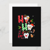 Dentist Kerstmis grappige tand Dental gift Red Pla Kaart (Voorkant / Achterkant)