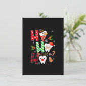 Dentist Kerstmis grappige tand Dental gift Red Pla Kaart (Staand voorkant)