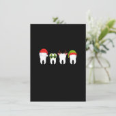 Dentist Kerstmis, grappige tand Tentaal cadeau met Kaart (Staand voorkant)
