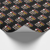 Dentist Kerstmis - Santa Floss Xmas Pun Cadeaupapier (Hoek)
