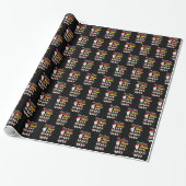 Dentist Kerstmis - Santa Floss Xmas Pun Cadeaupapier (Uitgerold)