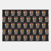 Dentist Kerstmis - Santa Floss Xmas Pun Inpakpapier Vel (Voorkant)