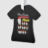 Dentist Kerstmis - Santa Floss Xmas Pun Ornament (voorkant)