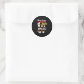 Dentist Kerstmis - Santa Floss Xmas Pun Ronde Sticker (Tas)