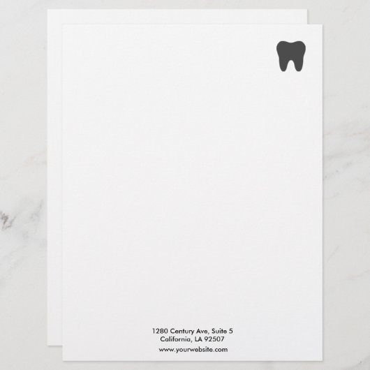 Dentist Letterhead Briefhoofd Ontwerp (Voorkant / Achterkant)