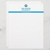 DENTIST LETTERHEAD : modern tandenblauw logo Persoonlijk Briefhoofd (Voorkant / Achterkant)