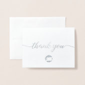 Dentist logo Client appreciation Modern Bedankt Folie Kaarten (Voorkant met envelop)