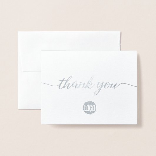 Dentist logo Client appreciation Modern Bedankt Folie Kaarten (Voorkant met envelop)