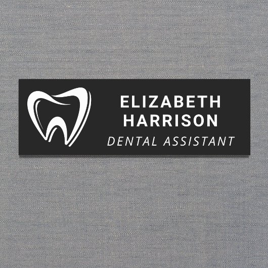 Dentist Logo Dental Office Black Naamplaatje