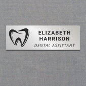 Dentist Logo Dental Silver Naamplaatje