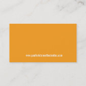 DENTIST LOGO modern logo tandheelkunde sinaasappel Visitekaartje (Achterkant)