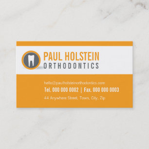 DENTIST LOGO modern logo tandheelkunde sinaasappel Visitekaartje