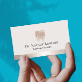 Dentist Logo tandheelkunde Elegant Gold Tooth Afsprakenkaartje