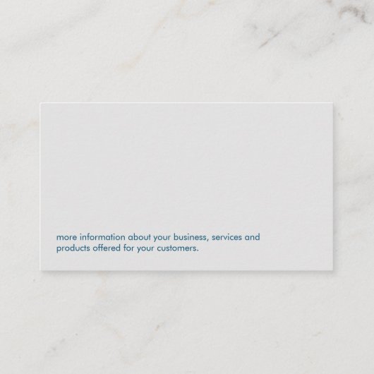 Dentist Logo | Voorzitter van het tandheelkundig b Visitekaartje (Achterkant)