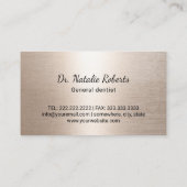 Dentist Luxury Geometric Gold Circles Dental Care Visitekaartje (Achterkant)