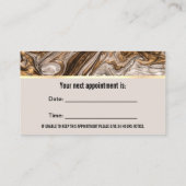 Dentist Luxury Gold Marble Agate Dental Afsprakenkaartje (Achterkant)