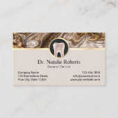 Dentist Luxury Gold Marble Agate Dental Afsprakenkaartje (Voorkant)