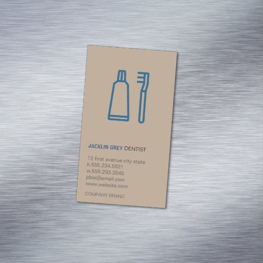 Dentist Magnetisch Visitekaartje (Voorbeeld)