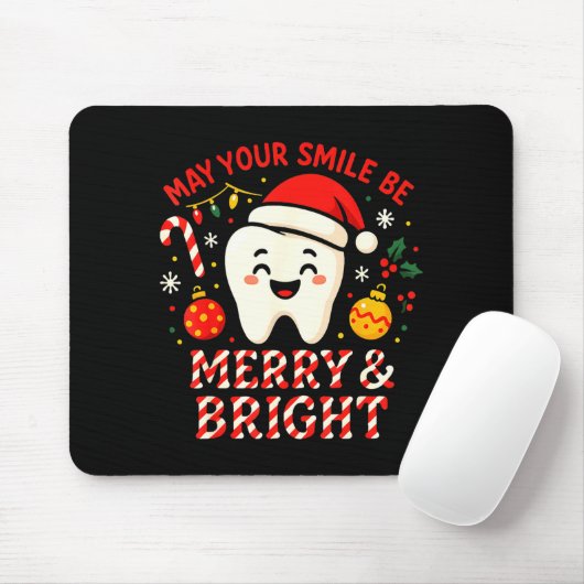 Dentist Merry Christmas May Your Smile Be Merry An Muismat (Met muis)
