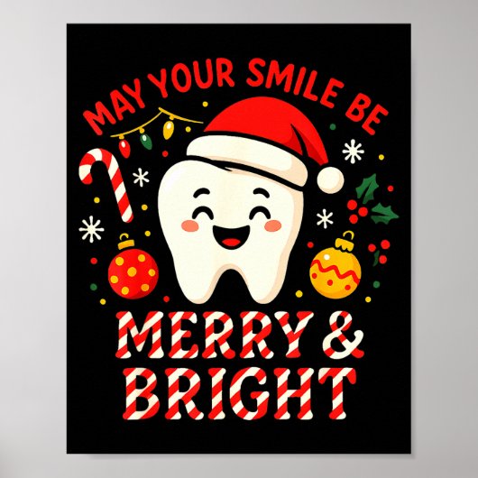 Dentist Merry Christmas May Your Smile Be Merry An Poster (Voorkant)